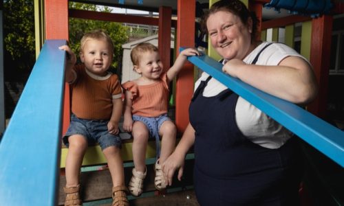 Multiple Birth Awareness Week. The Newcastle Multiple Birth Club (twins, triplets, quadruplets) has invited families to join their playgroup, held at Belair Baptist Church for the awareness week.     Sharon Claydon MP, Member for Newcastle and Pat Conroy MP, Member for Shortland read a book to the group.      PICTURED:    Megan Biddulph and her twins, Toby and Josie, 20-months-old.               19th March 2025 // PHOTO BY MARINA NEIL // NEWCASTLE HERALD